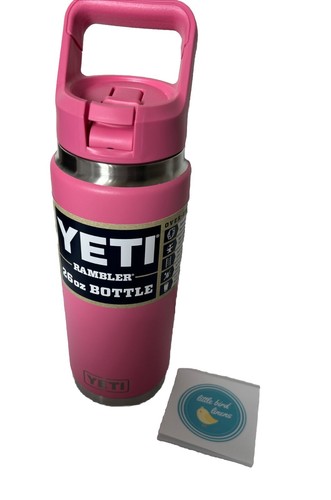 YETI Rambler 26 oz Harbor Pink Water Bottle New Straw Flip Handle New w/tags - Picture 1 of 5