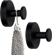 2-Pack Suction Cup Hooks for Shower, Bathroom, Hanging Towels, Robe for Mounting