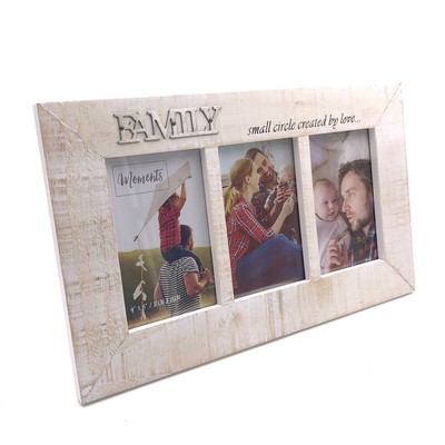 Natural Unfinished Shabby Chic Wooden Family Multi Photo Frame Fw945fam 5056225304527 Ebay