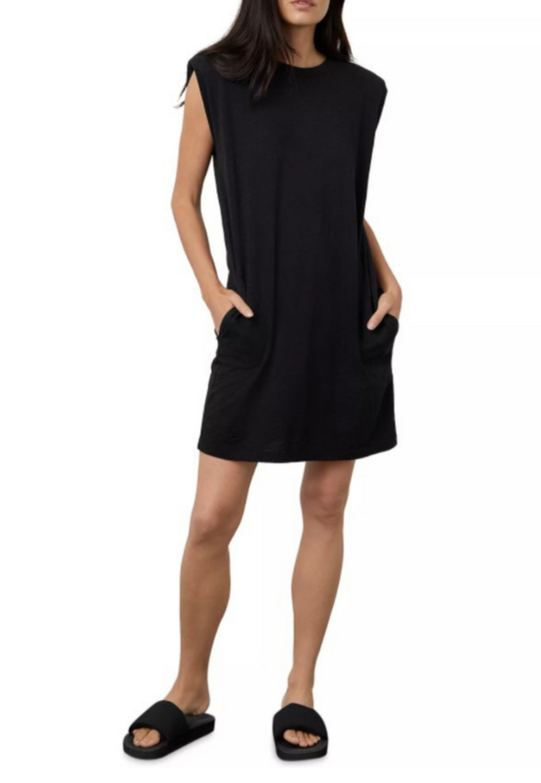 VELVET By Graham & Spencer Jenna Sleeveless Mini Dress Black S $148 C2