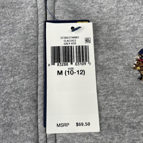 Polo Ralph Lauren Polo Bear Pony Boys M (10-12) Sweatshirt Full Zip Gray Hooded - Picture 5 of 9