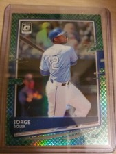 2020 DONRUSS OPTIC GREEN DRAGON PRIZM JORGE SOLER #/84 BRAVES ROYALS ANGELS 