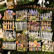 Garden Fence Paper Stickers Journaling Planner Collage DIY Scrapbooking Supplies