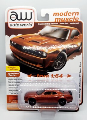 2024 Auto World 2021 Dodge Challenger SRT Super Stock Release 5 Toy Car New 