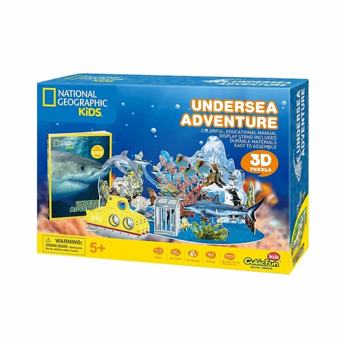 3D Puzzle Kids Undersea Adventure National Geographic Education 63-Piece Jigsaw - Picture 3 of 4