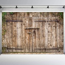 10x8ft Western Retro Farmhouse Rustic Wood Barn Vinyl Backdrop Photo Background