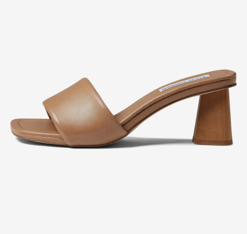 Steve Madden Women’s Shirline Heeled Slide Nude Sandals Shoes Size 7 - Picture 2 of 5
