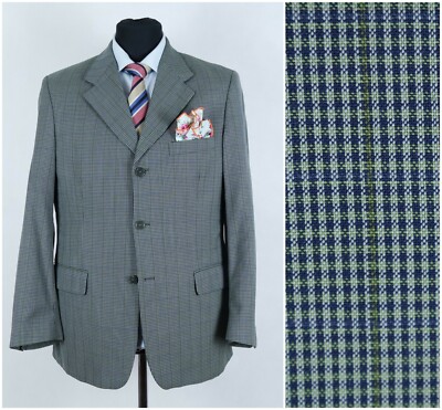 Herren Vintage Karo Blazer 40R UK Größe TAYLOR & SON Mehrfarbig Sport Mantel Jacke