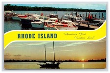 Postcard: RI Boats, American's First Vacation Land, Rhode Island - Unposted