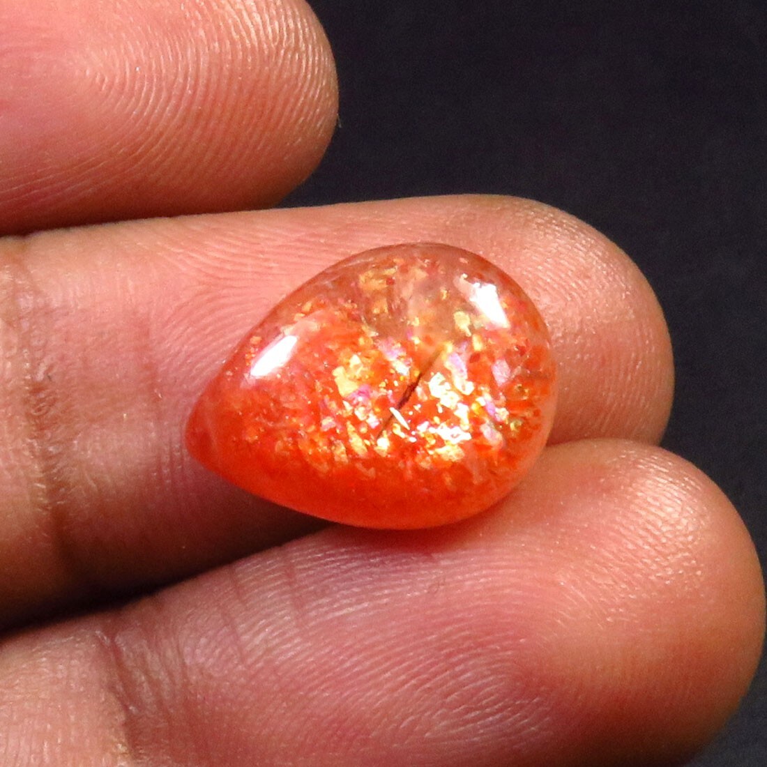 Top Grade Sunstone Cabochon 14x10m Natural Sunstone Pear