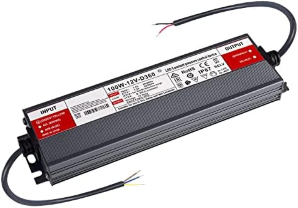 KSIBNW Trasformatore Led 12v 100w 8A Alimentatore LED Driver Extra Slim,IP67 Imp