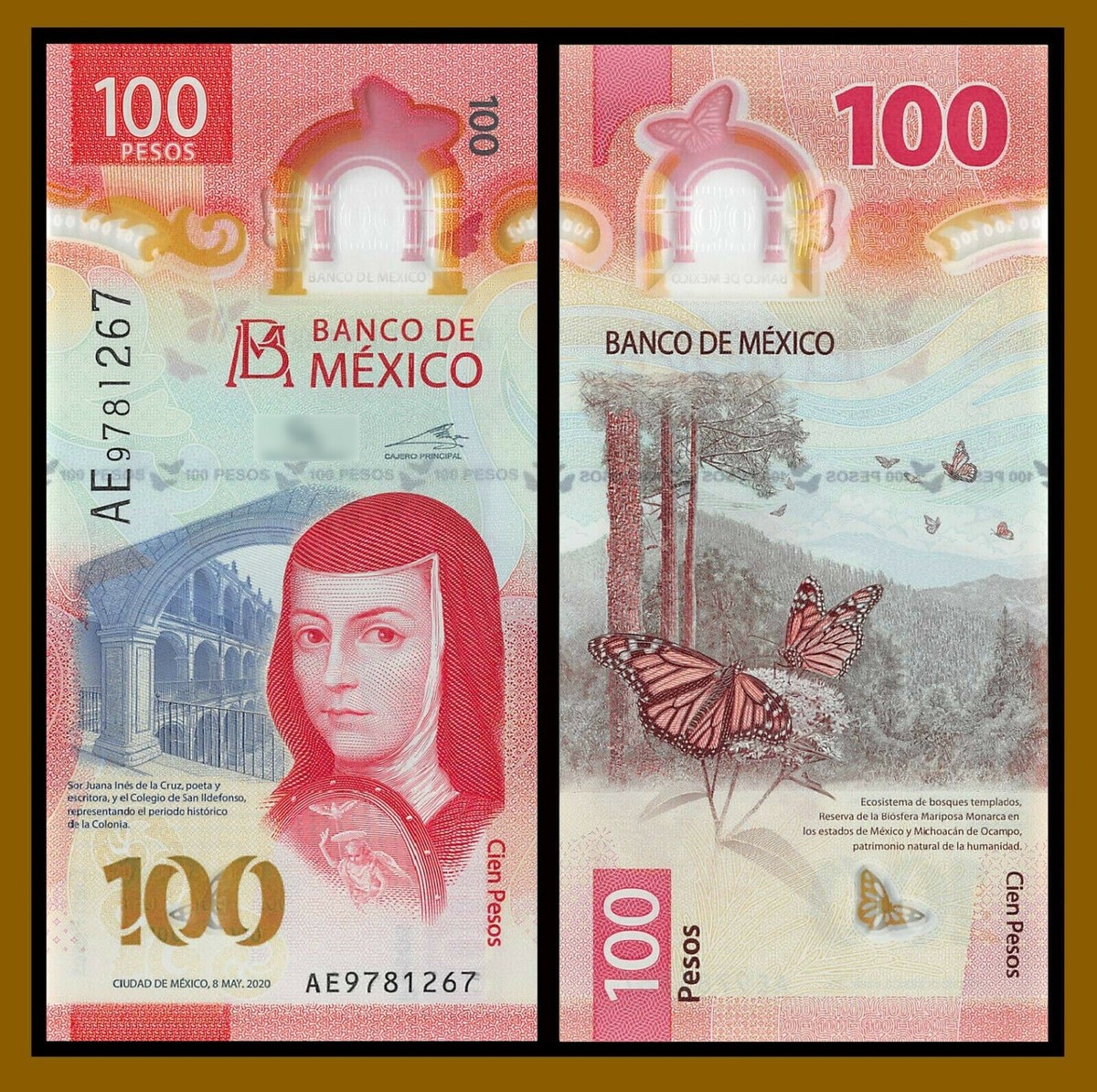 Mexico 100 Pesos, 2020 P-New IBNS Banknote Of The Year