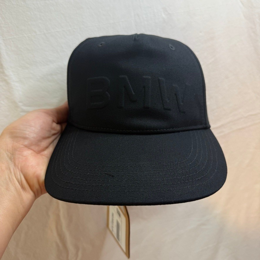 BMW OEM Genuine Lifestyle Black Embossed Logo Baseball Cap Hat