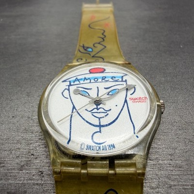 Swatch Flowers Watch Men 34mm White Dial Clear Case GK207  display picture 1
