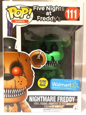 Funko Pop FIVE NIGHTS AT FREDDY'S GITD #111 NIGHTMARE FREDDY Walmart Exclusive