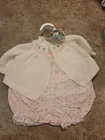 Vintage Cabbage Patch Kids Pink Rosebud Romper, Sweater