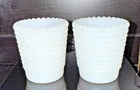 Vintage White Milk Glass Hobnail  Votive / Candle Holders  2.5” Set of two MCM