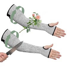 18-Inch Cut Resistant Arm Sleeves Guard Farmer Gardening Defense,Gray