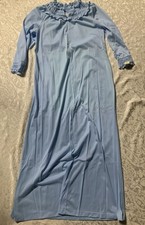 VTG Loungewear By Gossard Robe Maxi Dress Nightgown Gown Blue sz P/XS Women