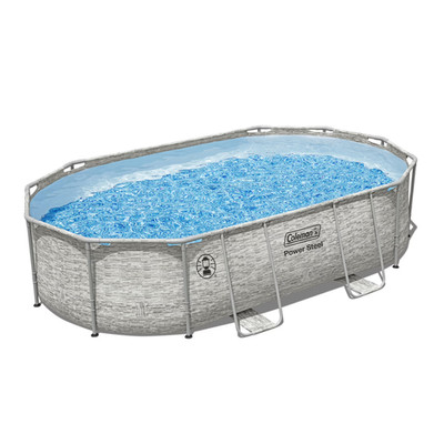 Coleman Power Steel 16' x 10' x 42'' Oval Above Ground Pool Set Pump Included