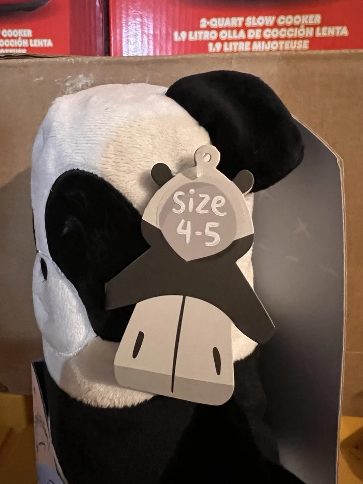 Jaqueta Cubcoats Kids Papo the Panda 2 em 1 bicho de pelúcia tamanho 4-5 nova na caixa - Imagem 2 de 4