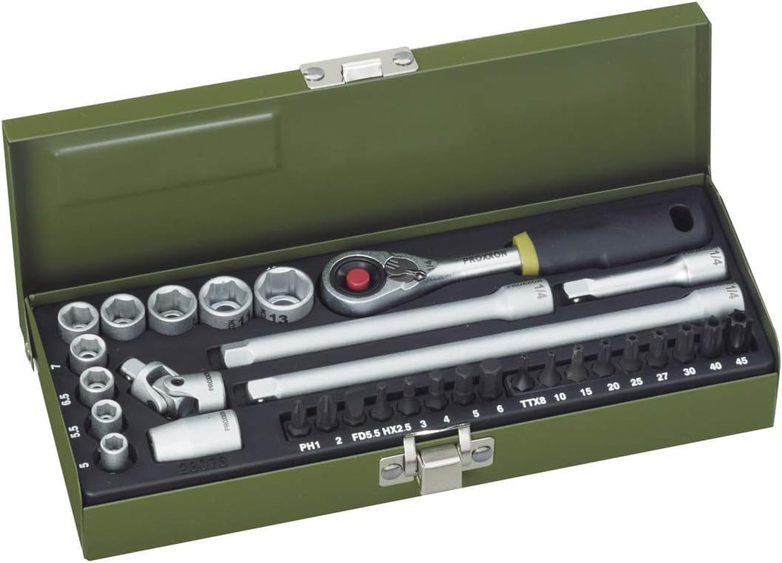 Cassetta Attrezzi Meccanica 1/4" Argento 32 Pz | Alta Precisione 2223078