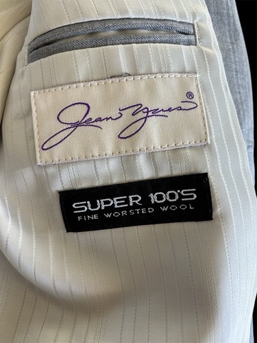Kids Gray Blazer Jean Yves Size 6 Fine Worsted Wool - Picture 5 of 9
