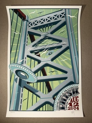 Phish Poster Tweeter Center 8/12 2004 Camden New Jersey Signed