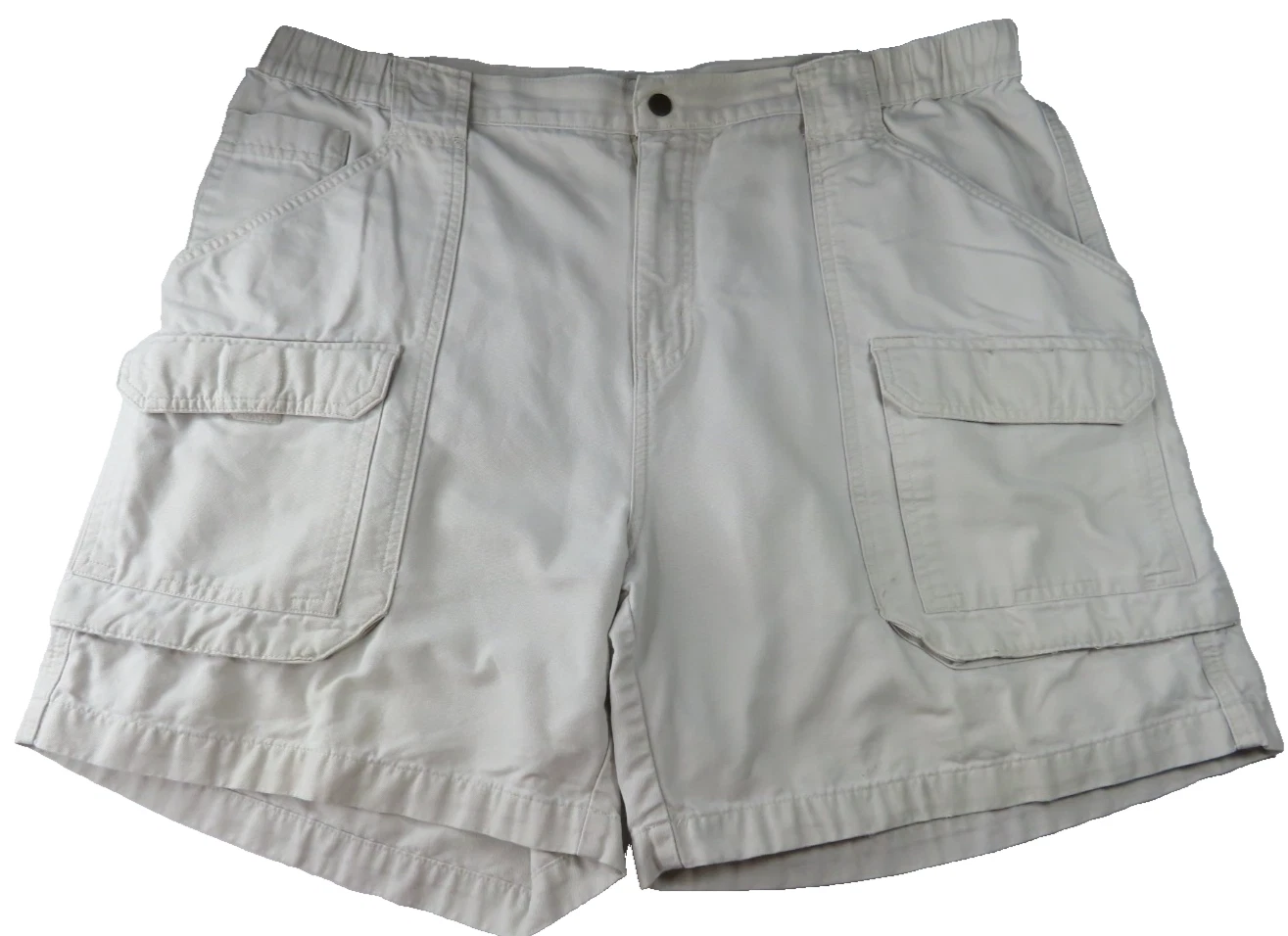 Columbia Mens Pure Cotton Solid Beige Outdoors Fishing Casual Shorts Size 38 XL