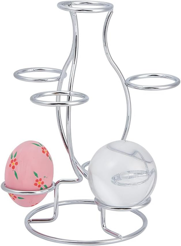 Crystal Ball Holders, 7 Eggs Display Stand Platinum Iron Multi-Sphere Display Ho - Picture 9 of 12
