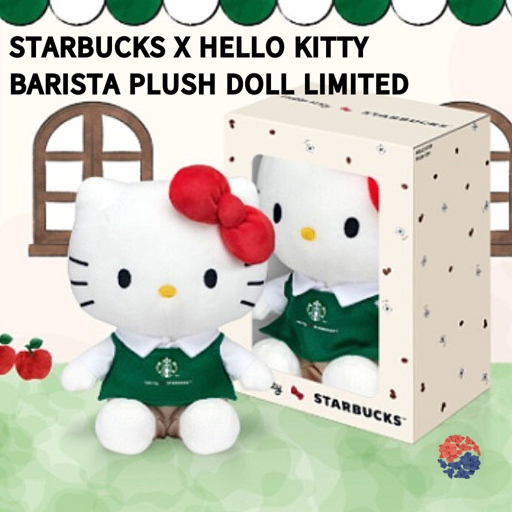 激レア！ハローキティぬいぐるみ✖️Starbucks® Starbucks x Hello Kitty Barista Plush Doll Limited Edition Korea