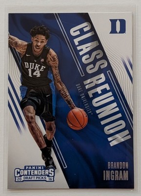 2016 Panini Contenders Draft Picks Class Reunion Brandon Ingram #2 Duke