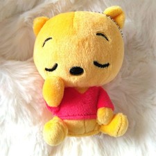 Disney Store Winnie the Pooh Mascot Stuffed Toy Keychain Badge Plush