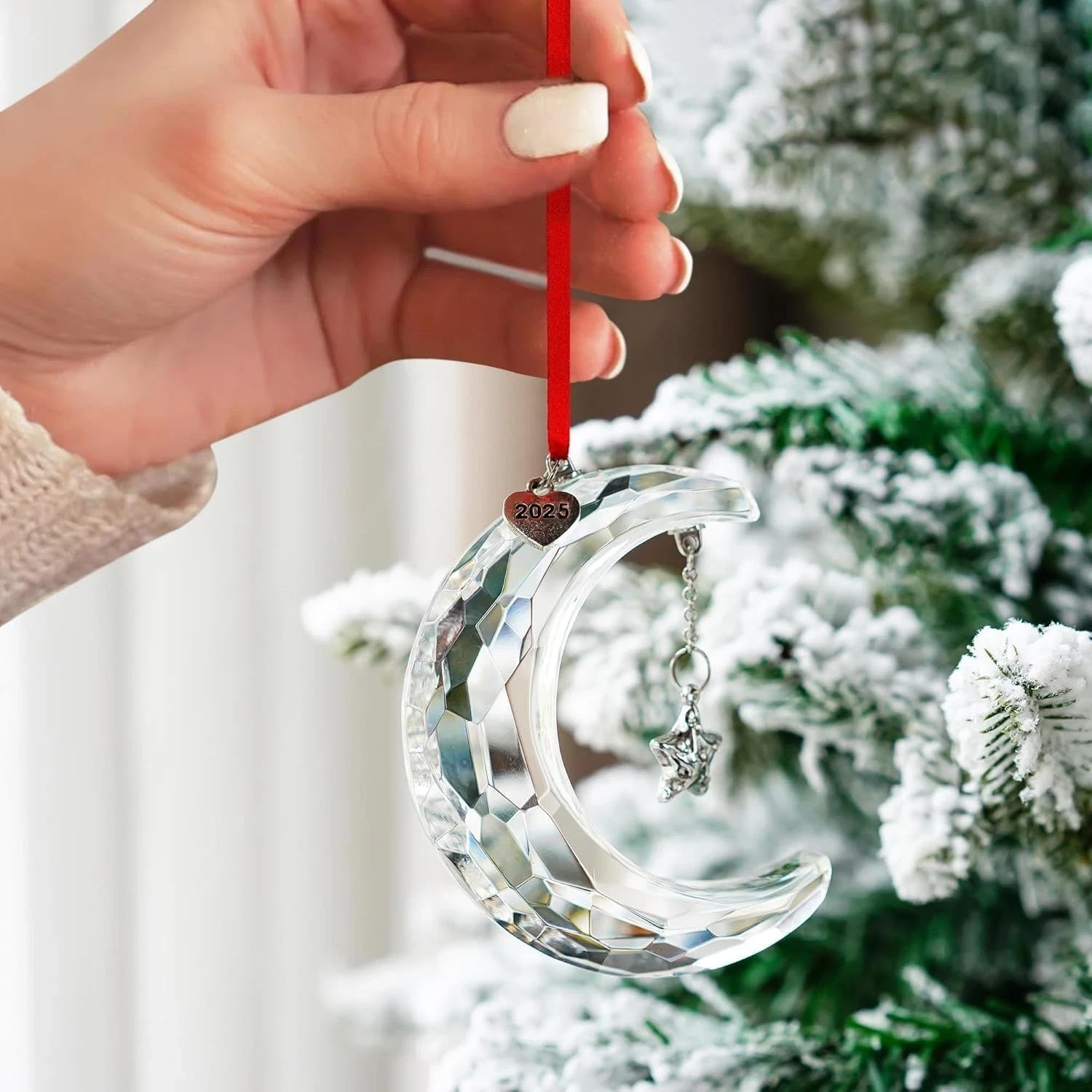 New in Original Box 100% SWAROVSKI Crystal Holiday Magic Moon Ornament