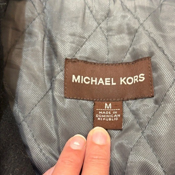 Michael Kors Chaqueta de Campo Militar Negra Mezcla Lana Talla Mediana Hombre Foto 3 de 4