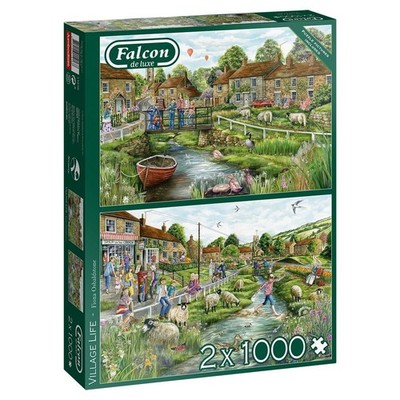 Falcon 11216 Village Life 2x1000 Teile Puzzle