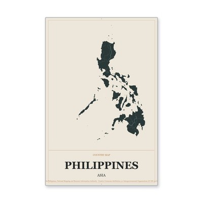 Philippines Country Map Wall Art Weatherproof Aluminum Sign