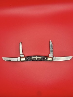 BOKER 4 BLADE SWAYBACK CONGRESS KNIFE RINGED BOLSTERS TREE BRAND 5464 GERMAN