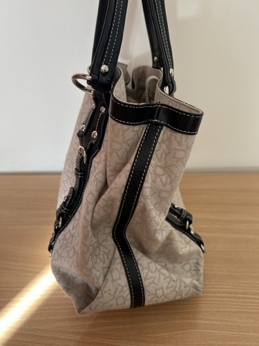 DKNY Large Cloth Monogrammed Tote Shoulder Handbag - Picture 3 of 14