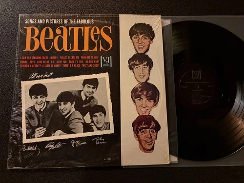 THE BEATLES Songs and Pictures of the Fabulous LP VJLP 1092 / 63-3402 SHRINK VG+