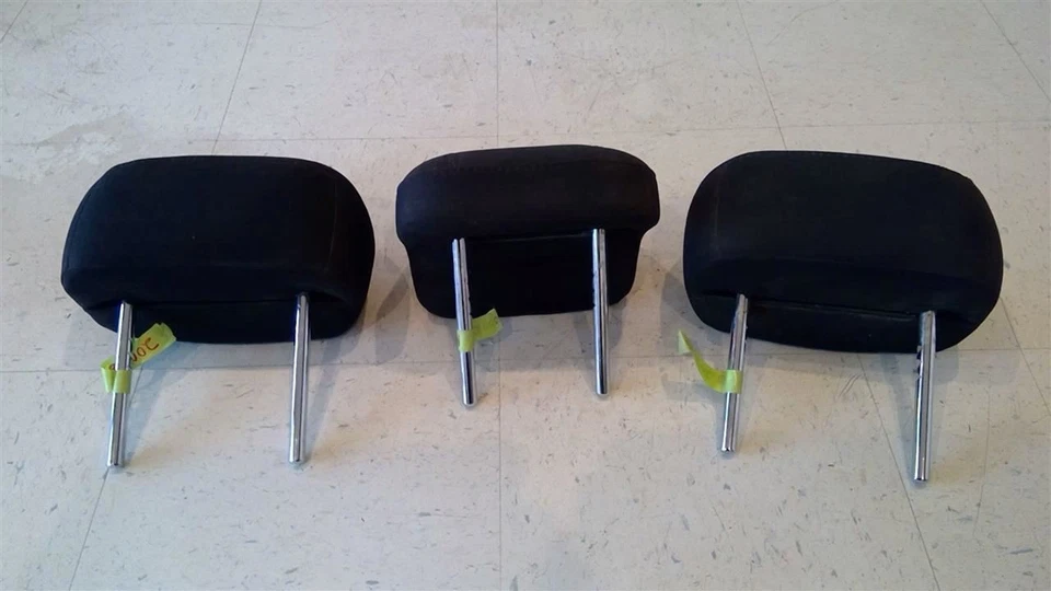 2016 16 Chrysler 200 Set of 3 rear seat headrest cloth black 66641 - Image 2 of 4