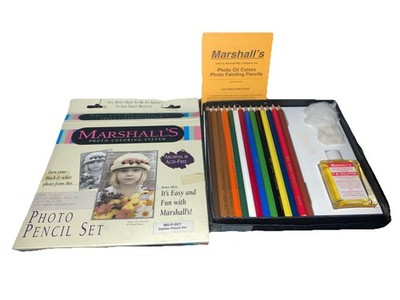 Marshall's Oil Photo Coloring System Deluxe Pencil Set 14 Pencils PM Solution
