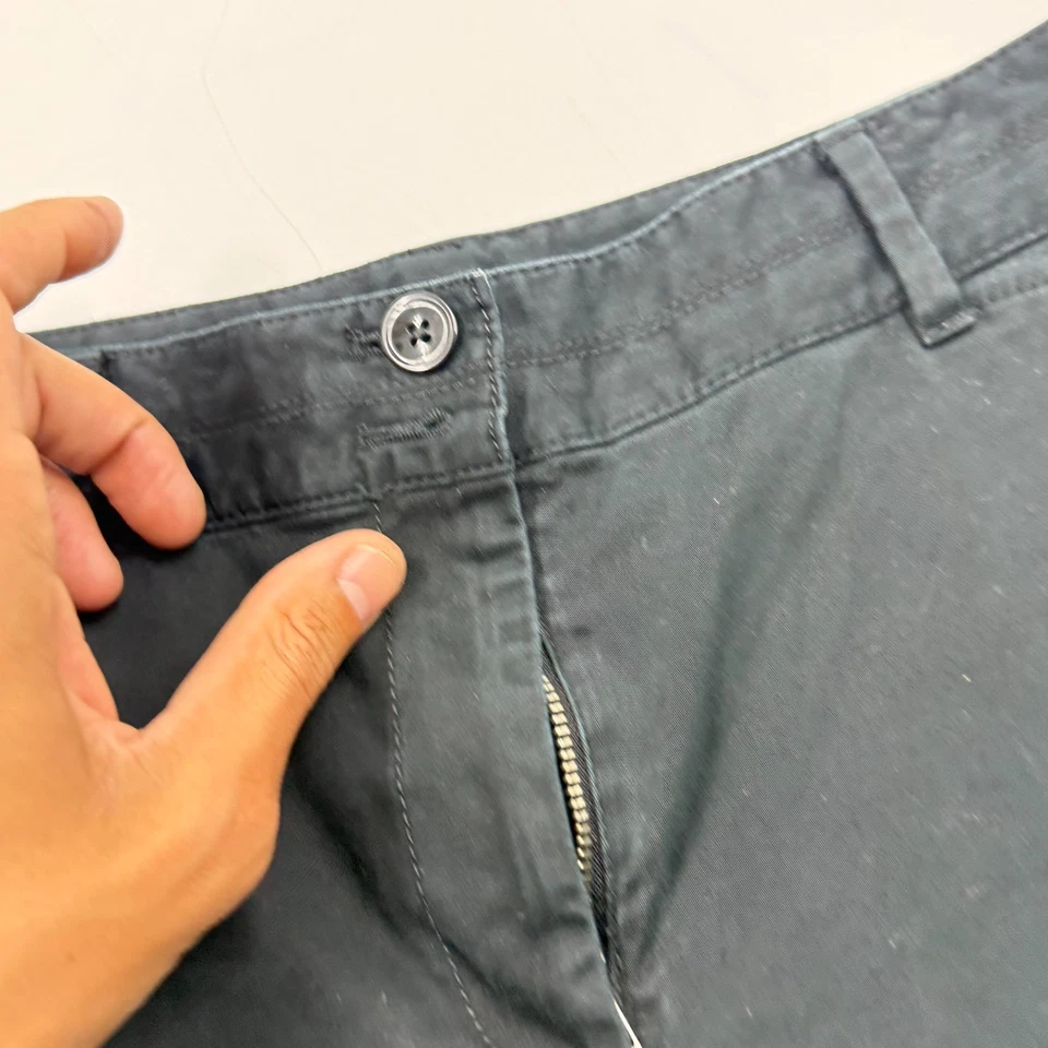 Pantalón Ann Taylor LOFT para mujer con curvas 12P negro elástico mezcla de algodón pierna recta Foto 3 de 4