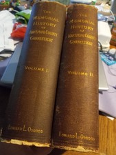 1886 MEMORIAL HISTORY OF HARTFORD COUNTY CT. ILLUST 2 VOLUME SET BY J H TRUMBULL