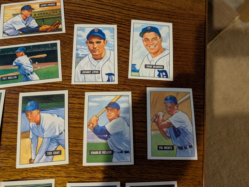 1951 年 Bowman 翻印老虎完整团队套装 (22) George Kell Nrmt — 第 4/4 张图片