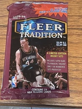 1998-99 Oversize Fleer Tradition NBA Sealed 2 Packs-SERIES 1 PLAYMAKERS THEATRE