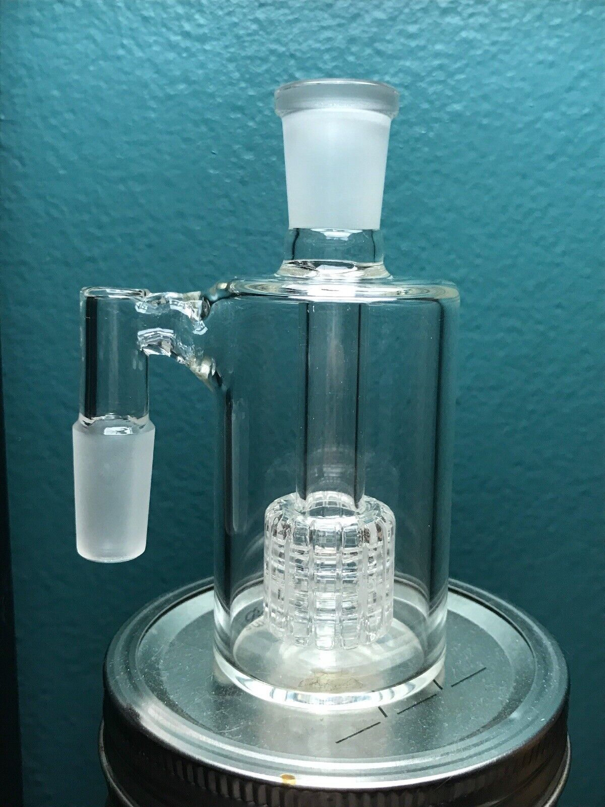 4/20 SPECIAL!! 14mm Ash Catcher 90 degree Tire Perc - Clear - Free Shipping. Available Now for 10.95