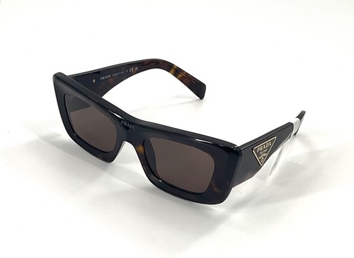 Occhiali da sole donna Prada nuovi PR 13ZS tartaruga/marrone scuro montature sfaccettate Italia - Foto 2 di 6