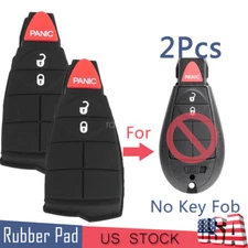 2 Rubber Pad For 2009 - 2018 Dodge Ram 1500 2500 Keyless Remote Key Fob Case 3B