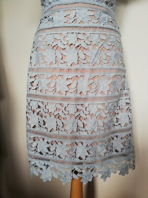 reiss orchid blue lace dress REISS Maika Open-Back Lace Dress